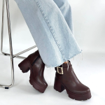 Pinma Kahverengi Cilt Topuklu Bot (Numara: 39) - Görsel 4