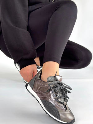 Ranu Platin Cilt Paraşüt Detaylı Bağcıklı Spor Ayakkabı (Numara: 38)