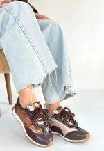 Ranu Kahverengi Cilt Paraşüt Detaylı Bağcıklı Spor Ayakkabı (Numara: 39)