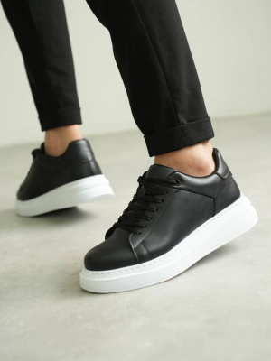 Kb-B2 Kuback Siyah Cilt Günlük Erkek Ayakkabı (Numara: 40)