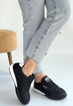 Tawen Siyah Cilt Bağcıklı Spor Ayakkabı (Numara: 36) - Görsel 3