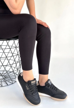 Tawen Siyah Cilt Bej Tabanlı Bağcıklı Spor Ayakkabı (Numara: 37) - Görsel 3