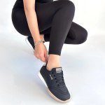 Tawen Siyah Cilt Bej Tabanlı Bağcıklı Spor Ayakkabı (Numara: 37) - Görsel 4