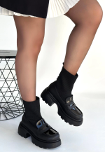 Wanye Siyah Cilt Cilt Streçli Bot (Numara: 36) - Görsel 2