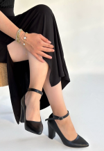 Rity Siyah Cilt Topuklu Ayakkabı (Numara: 39) - Görsel 3