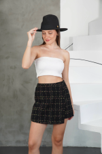 İki Düğmeli Şort Etek Siyah H26414 (Beden: S) - Görsel 8