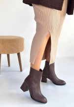 Tendy Kahverengi Cilt Topuklu Bot (Numara: 40) - Görsel 2