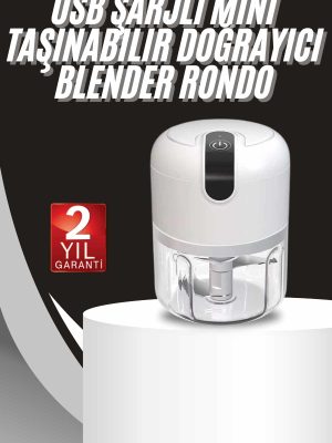 Mini Doğrayıcı Rondo Taşınabilir Mini El Blender Paslanmaz Çelik