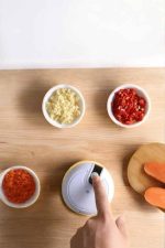 Şarjlı Portatif Doğrayıcı Mini Pratik Rondo El Doğrayıcı Üç Bıçaklı Çelik Bıçaklı - Görsel 4