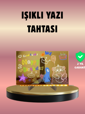 USB Bağlantılı LED Akrilik Çizim ve Not Tahtası