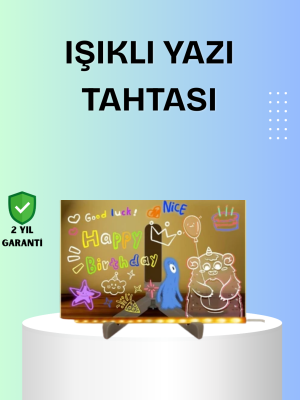 Yaratıcı Çizim ve Mesajlar İçin LED Işıklı Renkli Tahta