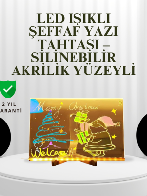 Dekoratif LED Yazı Tahtası – Silinebilir, Neon Kalemli, Planlama ve Hatırlatma İçin İdeal