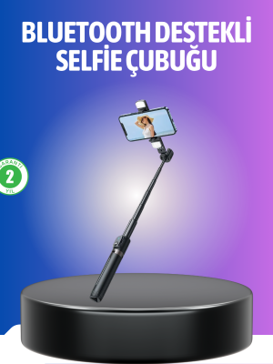 Bluetooth Selfie Çubuğu – Uzaktan Kumandalı