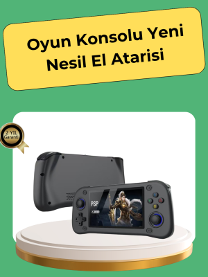 Retro ve Modern Oyun Destekli Taşınabilir Konsol 64GB Kart Dahil