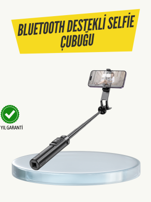 Bluetooth Selfie Çubuğu – Işıklı, Katlanabilir, Uzaktan Kumandalı