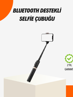 Bluetooth’lu Işıklı Selfie Çubuğu – Katlanabilir, 130 cm