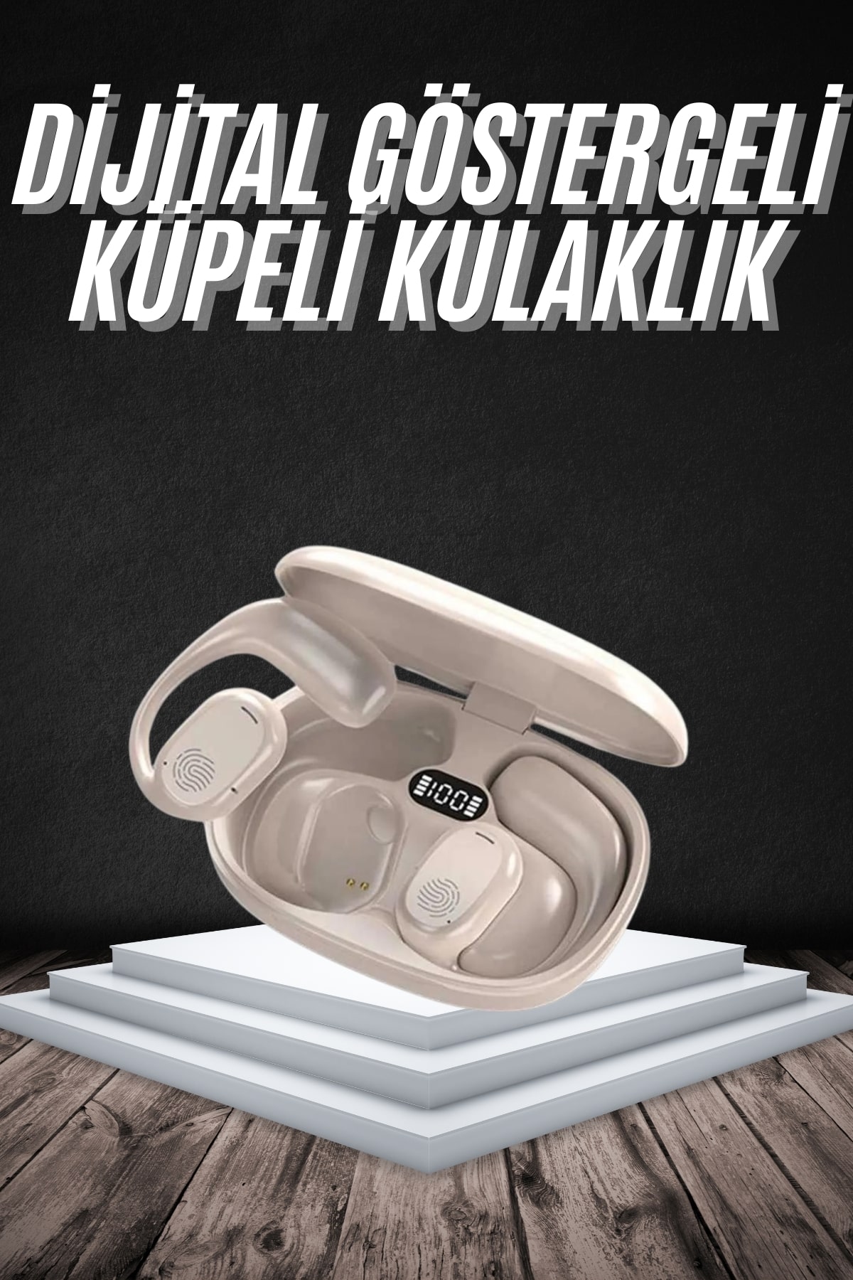 1238160_1-51.jpg Android ve İOS Uyumlu Bluetooth Küpe Kulaklık Bluetooth Kulaklık Kablosuz - Görsel 1