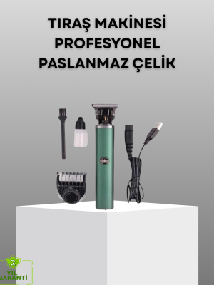 Profesyonel Şarjlı Tıraş Makinesi – 180 Dakika Kullanım, 2.5 Saat Hızlı Şarj, Evrensel USB Şarj Girişli
