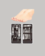 Profesyonel Tırnak Bakım Seti Çelik Aletli Şık Deri Çantalı - Görsel 3