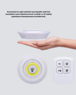 Kablosuz Gün Işığı 3’lü LED Spot Lamba Kumandalı - Görsel 4