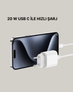 Yeni Nesil 20W USB-C Hızlı Şarj Cihazı iOS Tam Uyumlu - Görsel 5