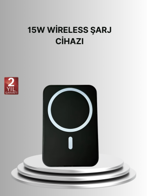 360° Döner Başlıklı MagSafe Araç Telefon Tutucu 15W Güvenli Kablosuz Şarj