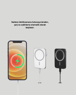 15W Araç Telefon Tutucu Kablosuz Hızlı Şarj Özellikli - Görsel 3