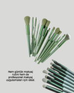 Profesyonel Makyaj Fırça Seti Yumuşak Kıllı Taşınabilir Çantalı - Görsel 3