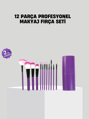 12’li Profesyonel Makyaj Fırça Seti Ultra Yumuşak Sentetik Kıllı