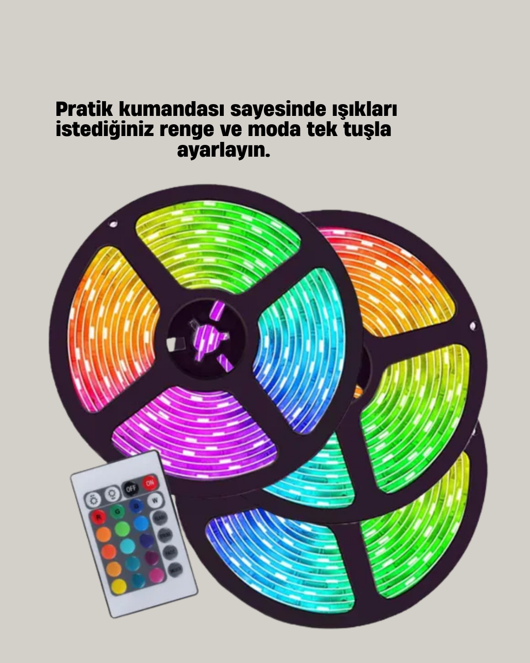1238219_7-63.png Müziğe Duyarlı Renkli Smart Şerit LED Işık USB Bağlantılı Ambiyans Aydınlatma - Görsel 2