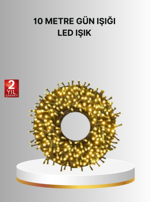 Uzun Ömürlü LED Teknolojili 10 Metre Şık Işıklı Süsleme Seti