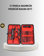 Şık Kutu Tasarımlı 17 Parça Manikür Pedikür Seti Dayanıklı ve Hijyenik