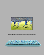 Kablosuz Retro Klavye ve Mouse Seti – 104 Tuşlu, Sessiz Yazım - Görsel 2