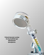 Döner Pervaneli El Duşu Başlığı – Su Tasarruflu, Basınç Artırıcı, Yağmur Etkili - Görsel 3