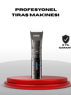 Şarjlı Tıraş Makinesi – Dijital Ekranlı, IPX7 Su Geçirmez, Titanyum Bıçaklı