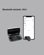 A10s TWS Bluetooth 5.0 Kulaklık – Powerbank’li Şarj Kutusu, Dokunmatik Kontrol, Gerçek Stereo - Görsel 4