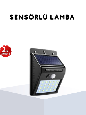 Solar Güneş Enerjili Hareket Sensörlü 4 Taraflı Bahçe Lambası – IP65 Su Geçirmez, 100 LED