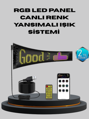 5V USB Akıllı Piksel LED Panel – Mobil Uygulama Kontrollü, Renkli Işık Efektli