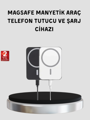 MagSafe Uyumlu Kablosuz Powerbank – Güçlü Mıknatıs, Hızlı Şarj, Kompakt Tasarım