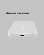 MagSafe Uyumlu Kablosuz Powerbank – Güçlü Mıknatıs, Hızlı Şarj, Kompakt Tasarım - Görsel 4