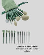 13 Parça Makyaj Fırça Seti – Ergonomik, Dökülme Yapmayan, Taşınabilir - Görsel 2