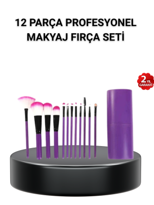 12’li Profesyonel Makyaj Fırça Seti – Dökülmeyen Yumuşak Kıllı, Ergonomik Tasarım