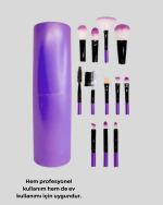 12’li Profesyonel Makyaj Fırça Seti – Dökülmeyen Yumuşak Kıllı, Ergonomik Tasarım - Görsel 5