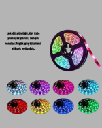 RGB Smart Şerit LED – TV Arkası ve Dekoratif Alanlar İçin Işık Şeridi - Görsel 4