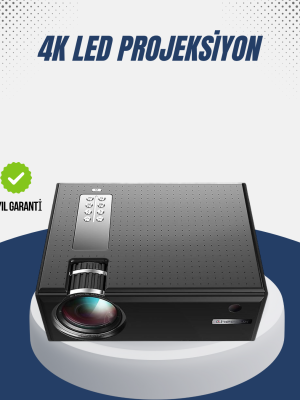 Full HD Projeksiyon – HDMI/USB Girişli, Kumandalı, Eğitim ve Sunum İçin İdeal