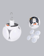 5 Kanatlı Solar Kamp Lambası – USB Şarjlı, Taşınabilir, IP65 Su Geçirmez Bahçe Lambası - Görsel 5