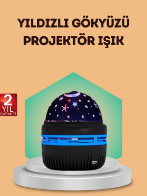 USB Galaxy Projektör Lamba – Romantik Atmosfer, Çocuk Odası, Parti ve Düğün Işığı