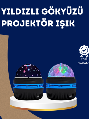 360° Dönen Galaxy Projektörlü Gece Lambası – Star Master Yıldızlı Gökyüzü Efekti