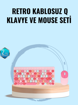 Bluetooth Klavye ve Mouse Kombinasyonu – USB Alıcılı, Kompakt, Uzun Ömürlü
