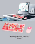 Bluetooth Klavye ve Mouse Kombinasyonu – USB Alıcılı, Kompakt, Uzun Ömürlü - Görsel 4